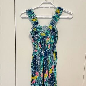 Beachy Summer Stretchy Floral Sleeveless Dress